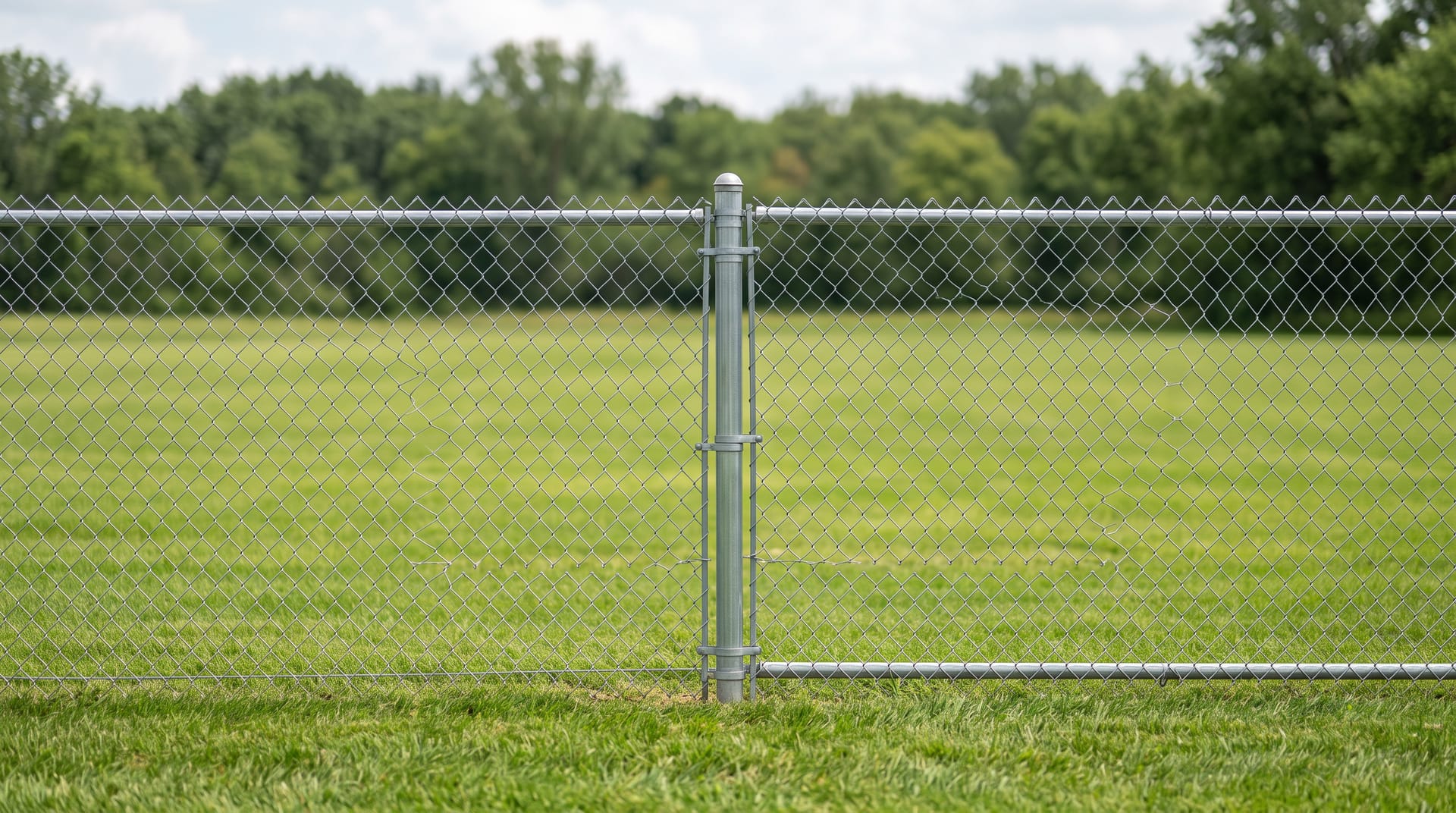 Galvanized chain link fence