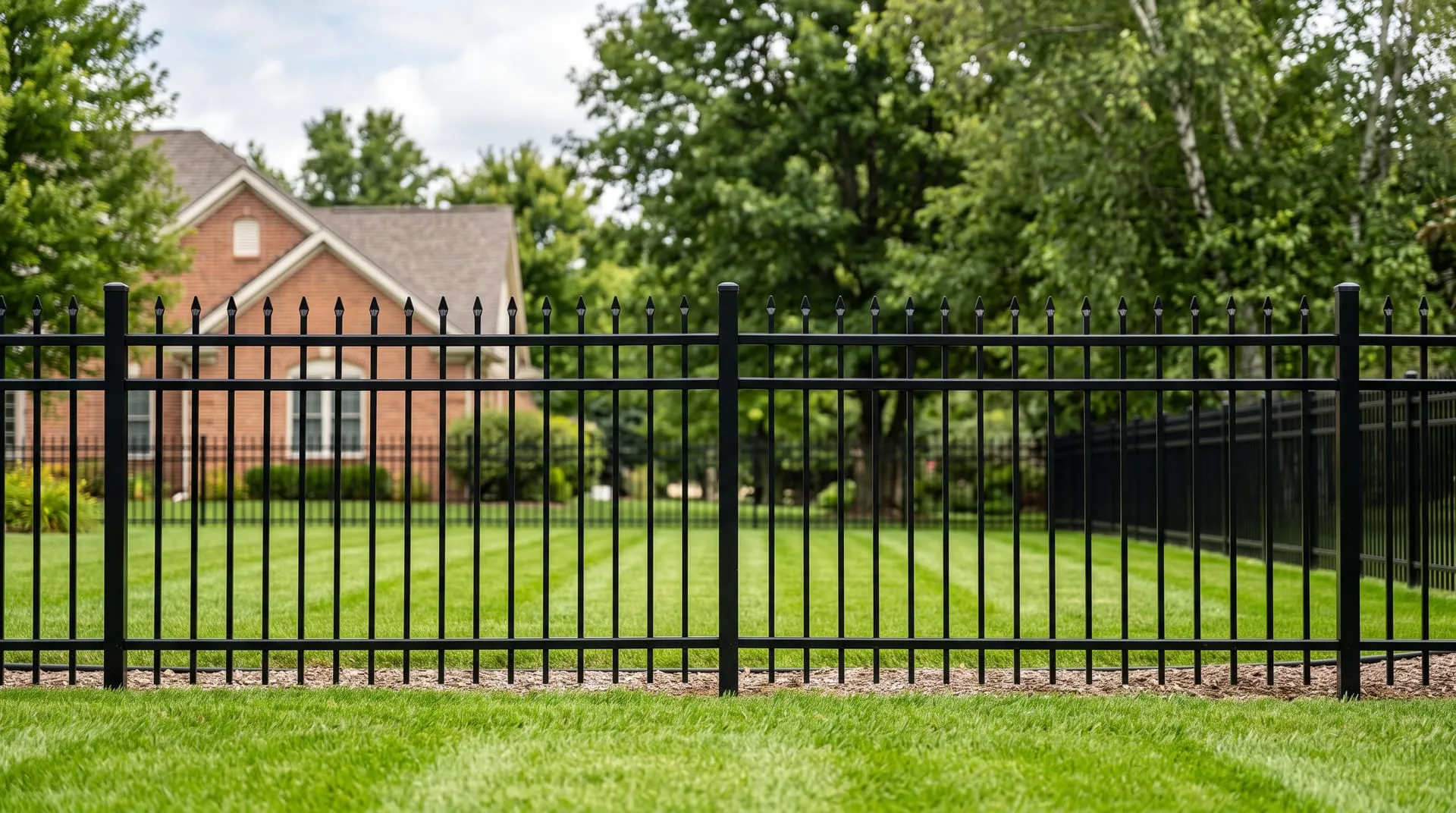 Ornamental Iron fence in a Midwest yard — example of the style